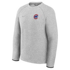 Chicago Cubs Nike Tech Fleece Raglan Sweatshirt - Heather Charcoal Sweatshirts