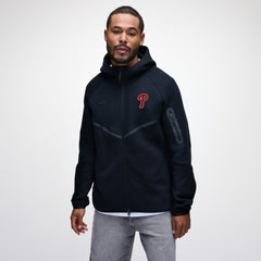 Philadelphia Phillies Nike Tech Fleece Raglan Full-Zip Windrunner Hoodie - Black Hoodies