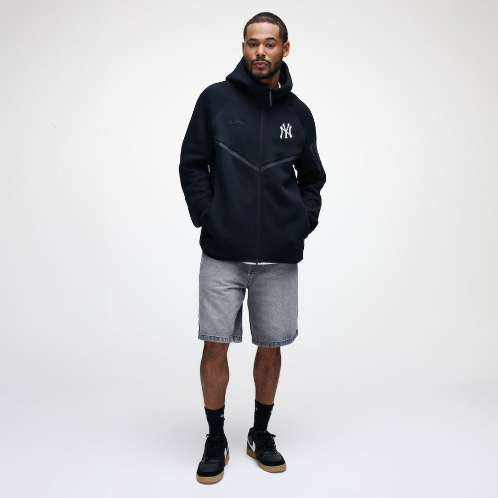 New York Yankees Nike Tech Fleece Raglan Full-Zip Windrunner Hoodie - Black Hoodies