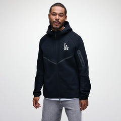 Los Angeles Dodgers Nike Tech Fleece Raglan Full-Zip Windrunner Hoodie - Black Hoodies