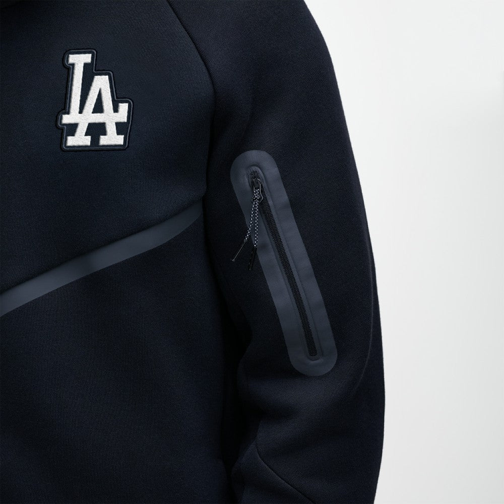 Los Angeles Dodgers Nike Tech Fleece Raglan Full-Zip Windrunner Hoodie - Black Hoodies