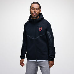 Boston Red Sox Nike Tech Fleece Raglan Full-Zip Windrunner Hoodie - Black Hoodies