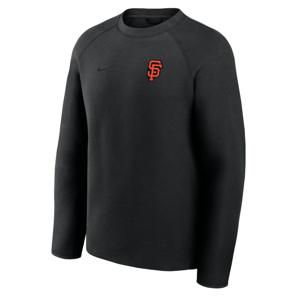 San Francisco Giants Nike Tech Fleece Raglan Sweatshirt - Black Sweatshirts