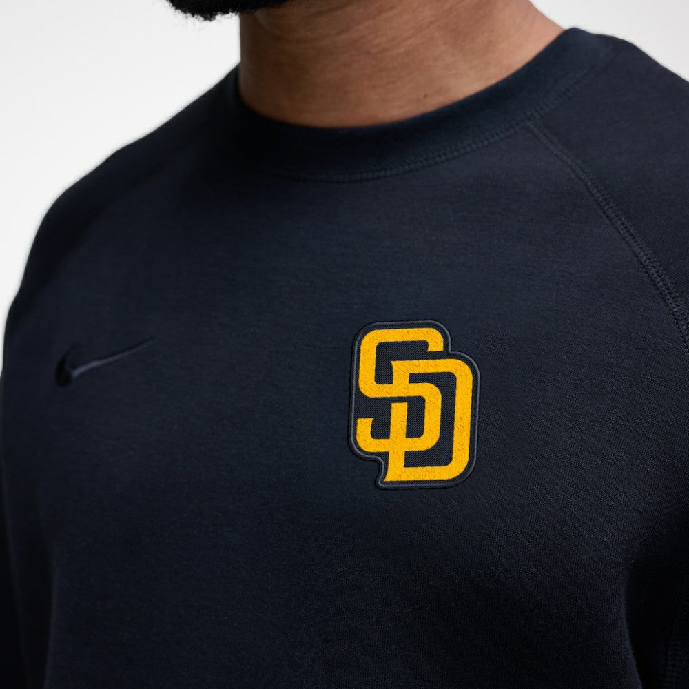 San Diego Padres Nike Tech Fleece Raglan Sweatshirt - Black Sweatshirts