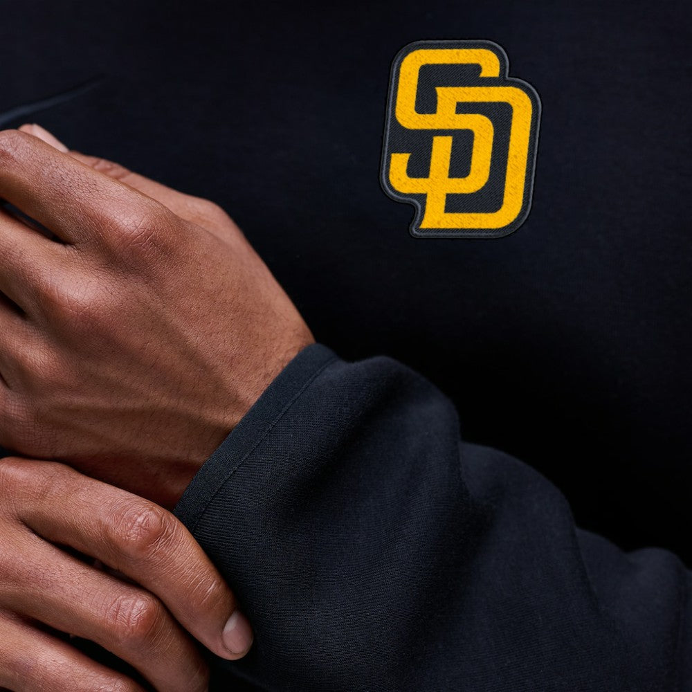 San Diego Padres Nike Tech Fleece Raglan Sweatshirt - Black Sweatshirts