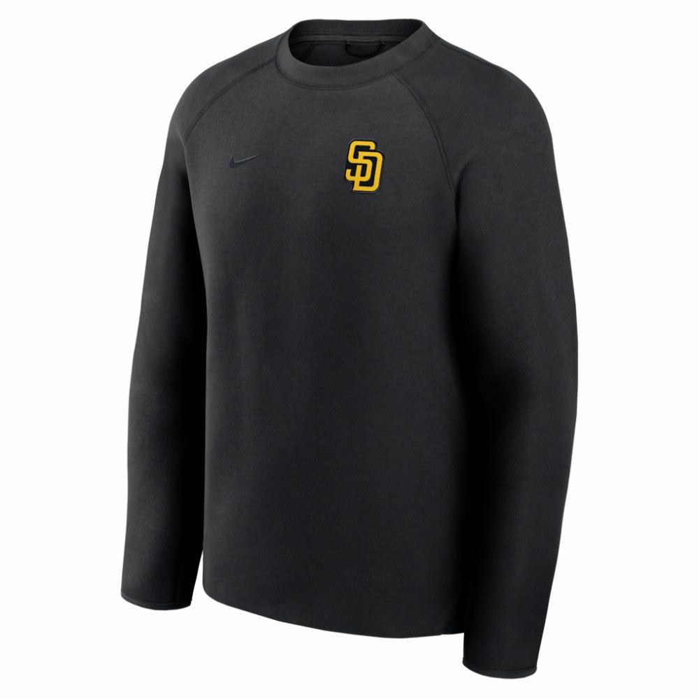 San Diego Padres Nike Tech Fleece Raglan Sweatshirt - Black Sweatshirts