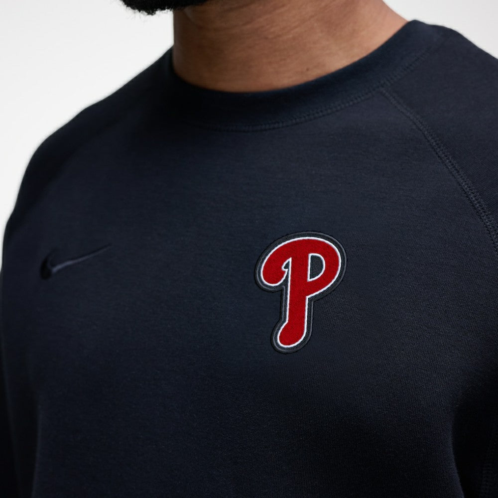 Philadelphia Phillies Nike Tech Fleece Raglan Sweatshirt - Black Sweatshirts