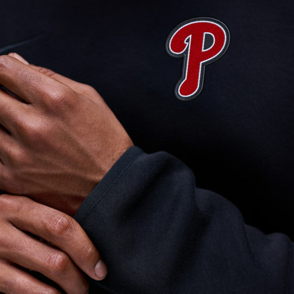 Philadelphia Phillies Nike Tech Fleece Raglan Sweatshirt - Black Sweatshirts