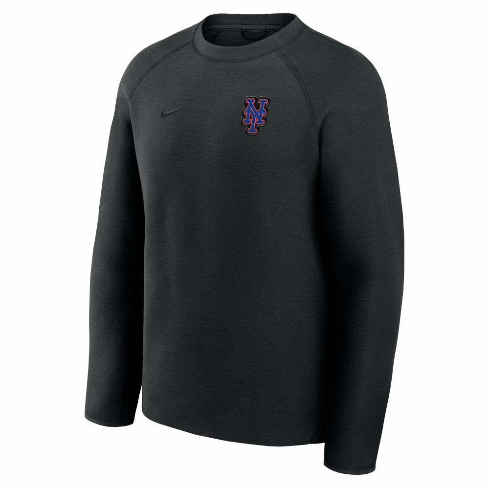 New York Mets Nike Tech Fleece Raglan Sweatshirt - Black Sweatshirts