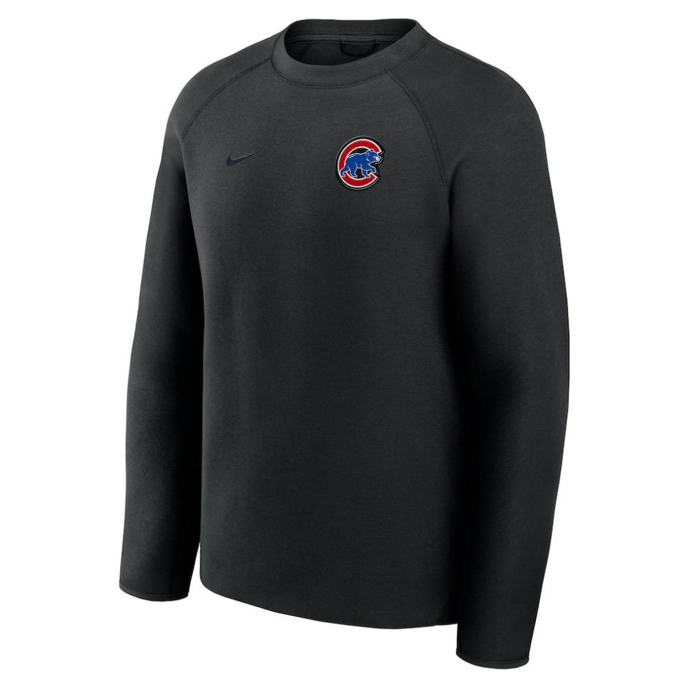 Chicago Cubs Nike Tech Fleece Raglan Sweatshirt - Black Sweatshirts