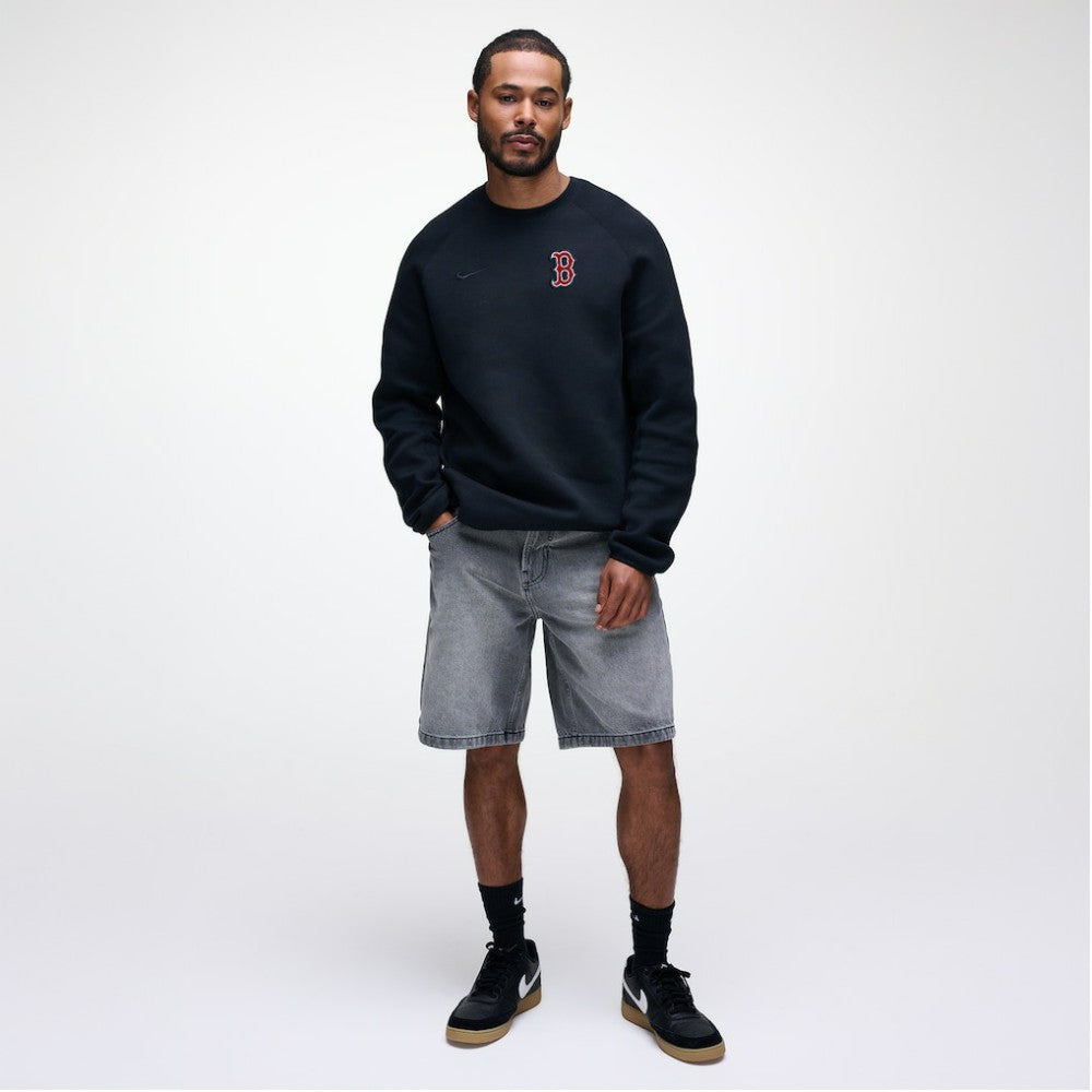 Boston Red Sox Nike Tech Fleece Raglan Sweatshirt - Black Sweatshirts