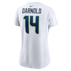 Sam Darnold Seattle Seahawks Women's Player Name & Number T-Shirt White