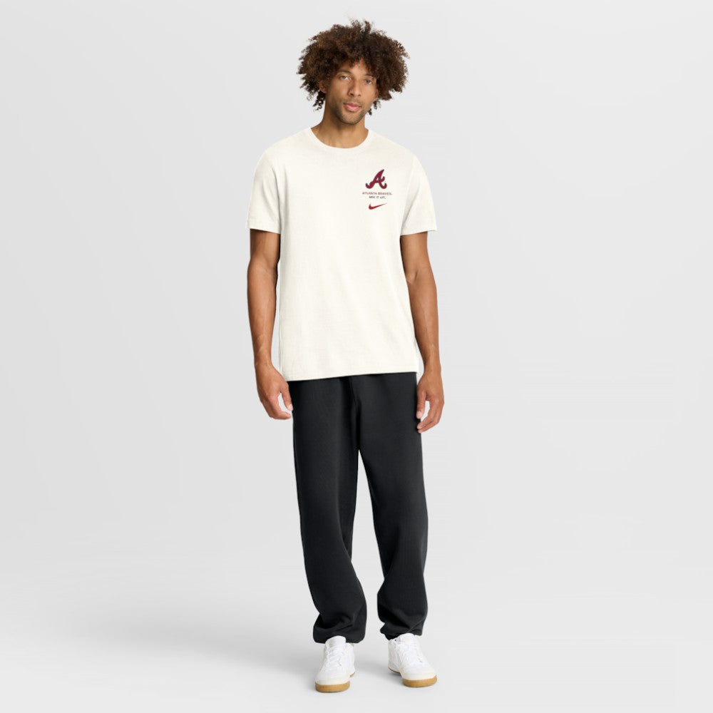 Atlanta Braves Nike Primetime 2-Hit T-Shirt - Cream T-shirts