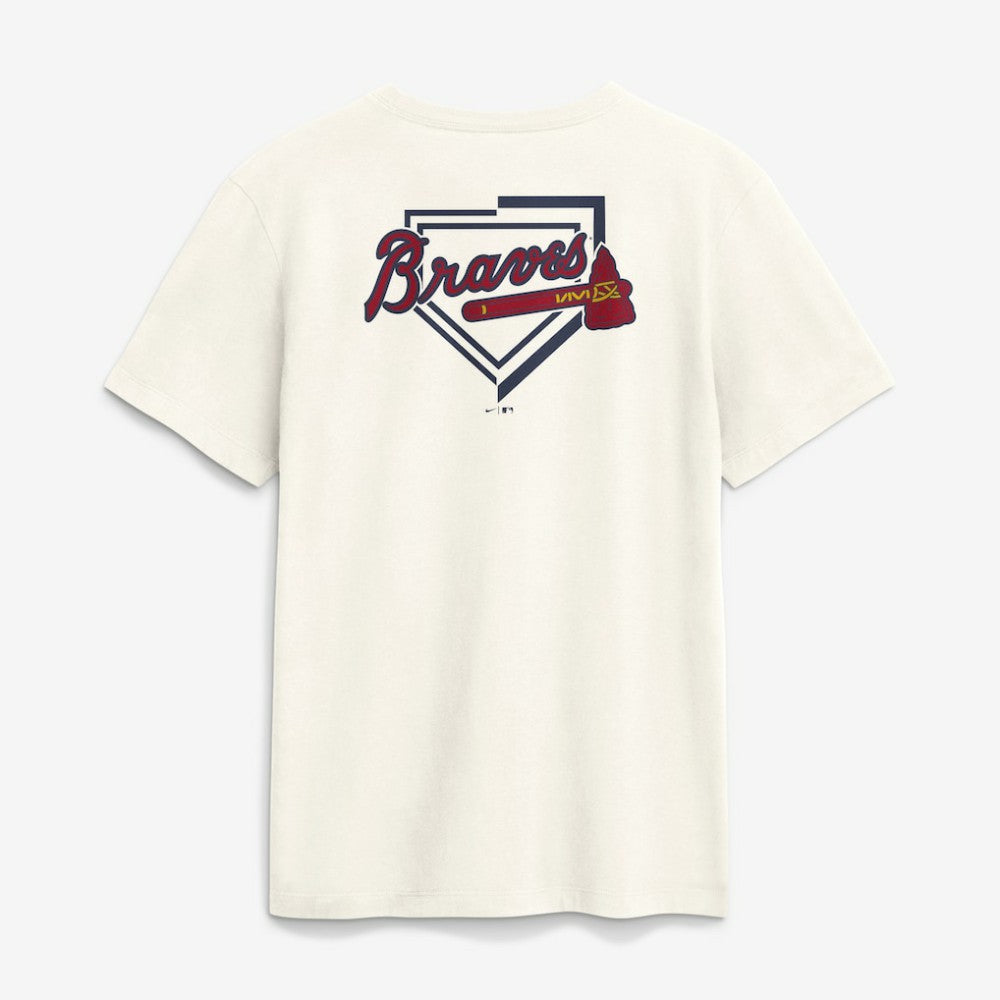Atlanta Braves Nike Primetime 2-Hit T-Shirt - Cream T-shirts