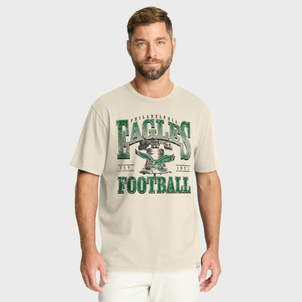 Philadelphia Eagles Team Archives T-Shirt Cream
