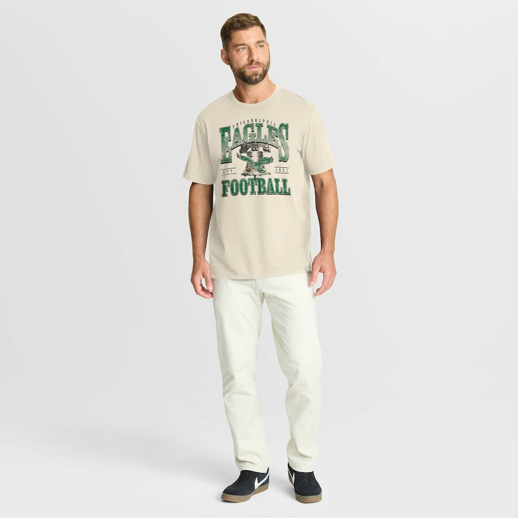 Philadelphia Eagles Team Archives T-Shirt Cream