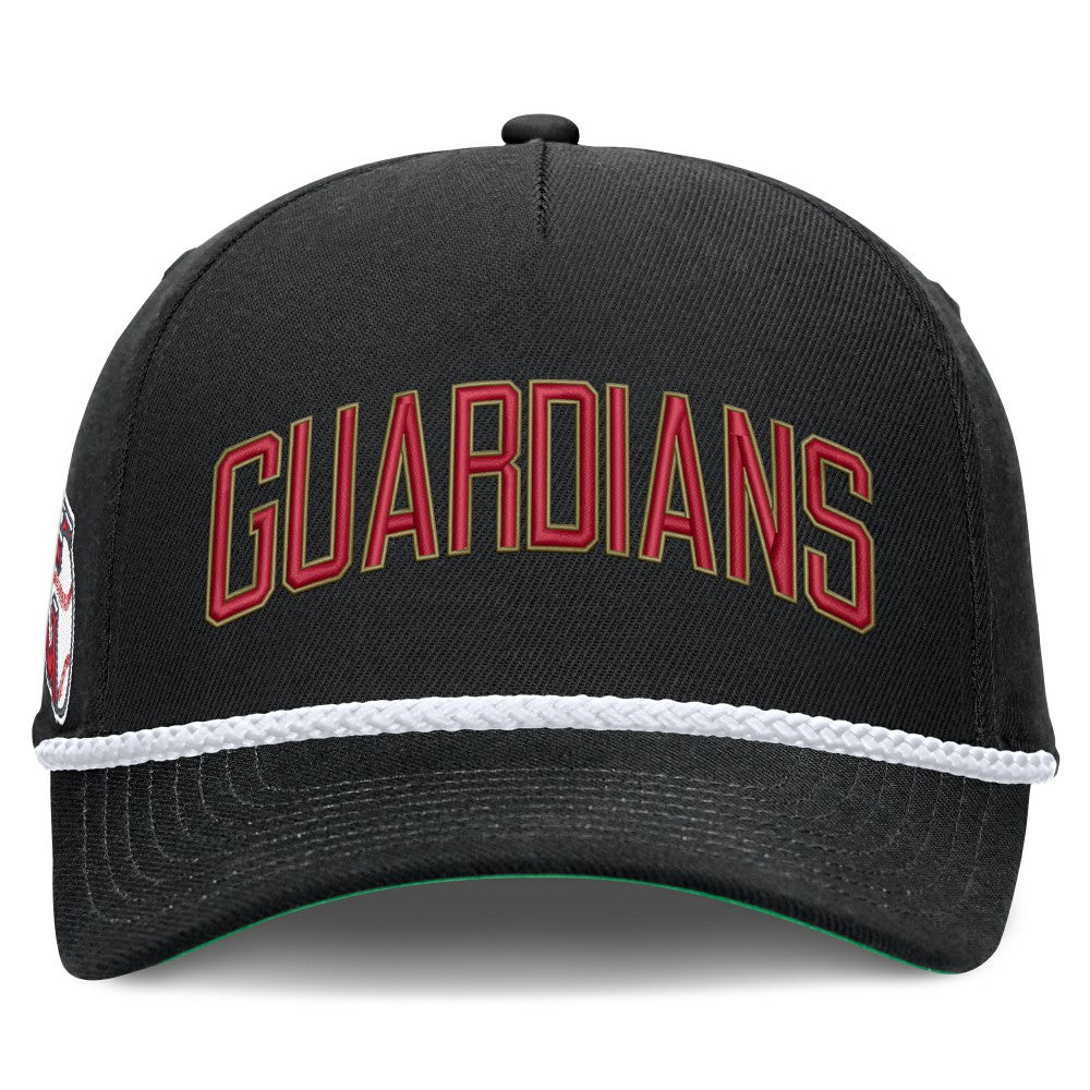 Cleveland Guardians Nike Cooperstown Collection Rise Adjustable Hat - Black Hats