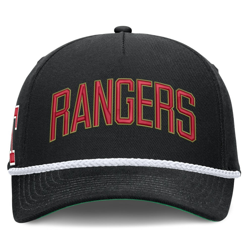 Texas Rangers Nike Cooperstown Collection Rise Adjustable Hat - Black Hats