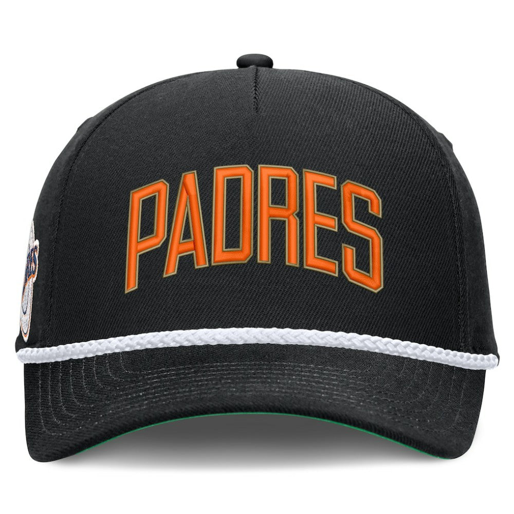 San Diego Padres Nike Cooperstown Collection Rise Adjustable Hat - Black Hats