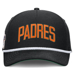 San Diego Padres Nike Cooperstown Collection Rise Adjustable Hat - Black Hats