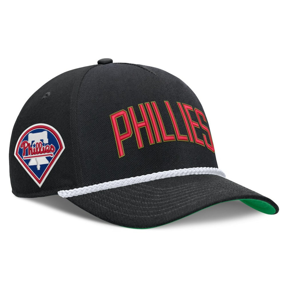Philadelphia Phillies Nike Cooperstown Collection Rise Adjustable Hat - Black Hats