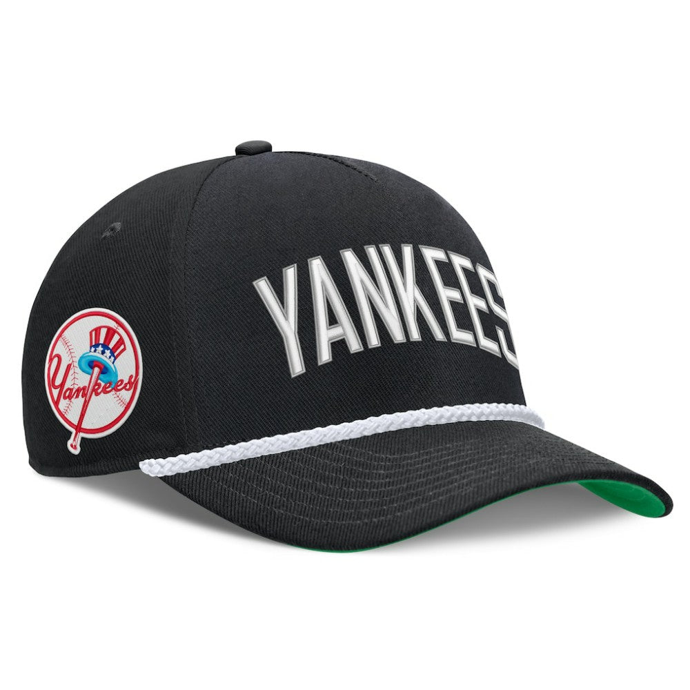 New York Yankees Nike Cooperstown Collection Rise Adjustable Hat - Black Hats