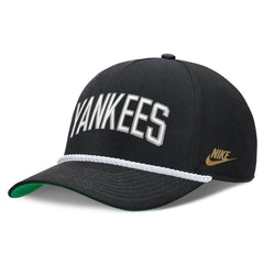 New York Yankees Nike Cooperstown Collection Rise Adjustable Hat - Black Hats