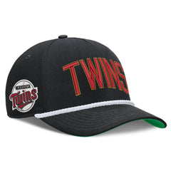 Minnesota Twins Nike Cooperstown Collection Rise Adjustable Hat - Black Hats