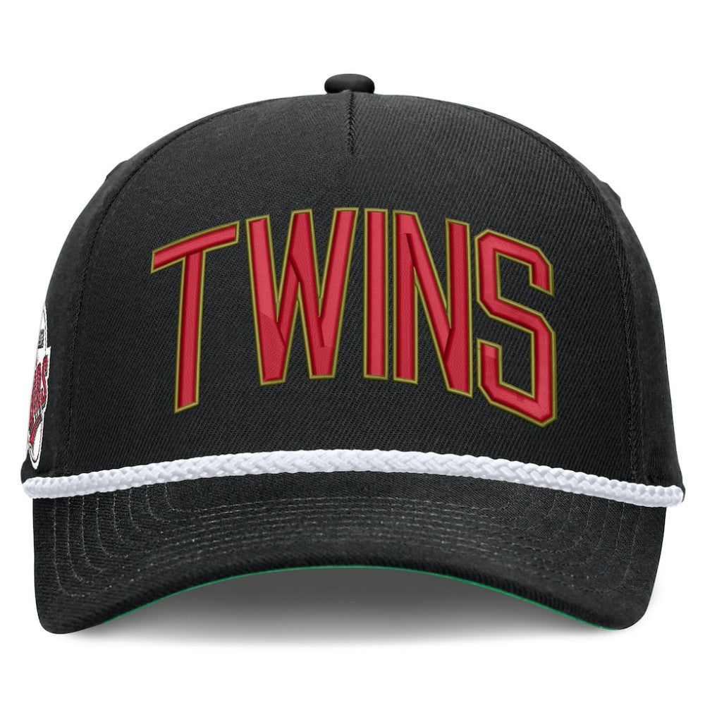 Minnesota Twins Nike Cooperstown Collection Rise Adjustable Hat - Black Hats