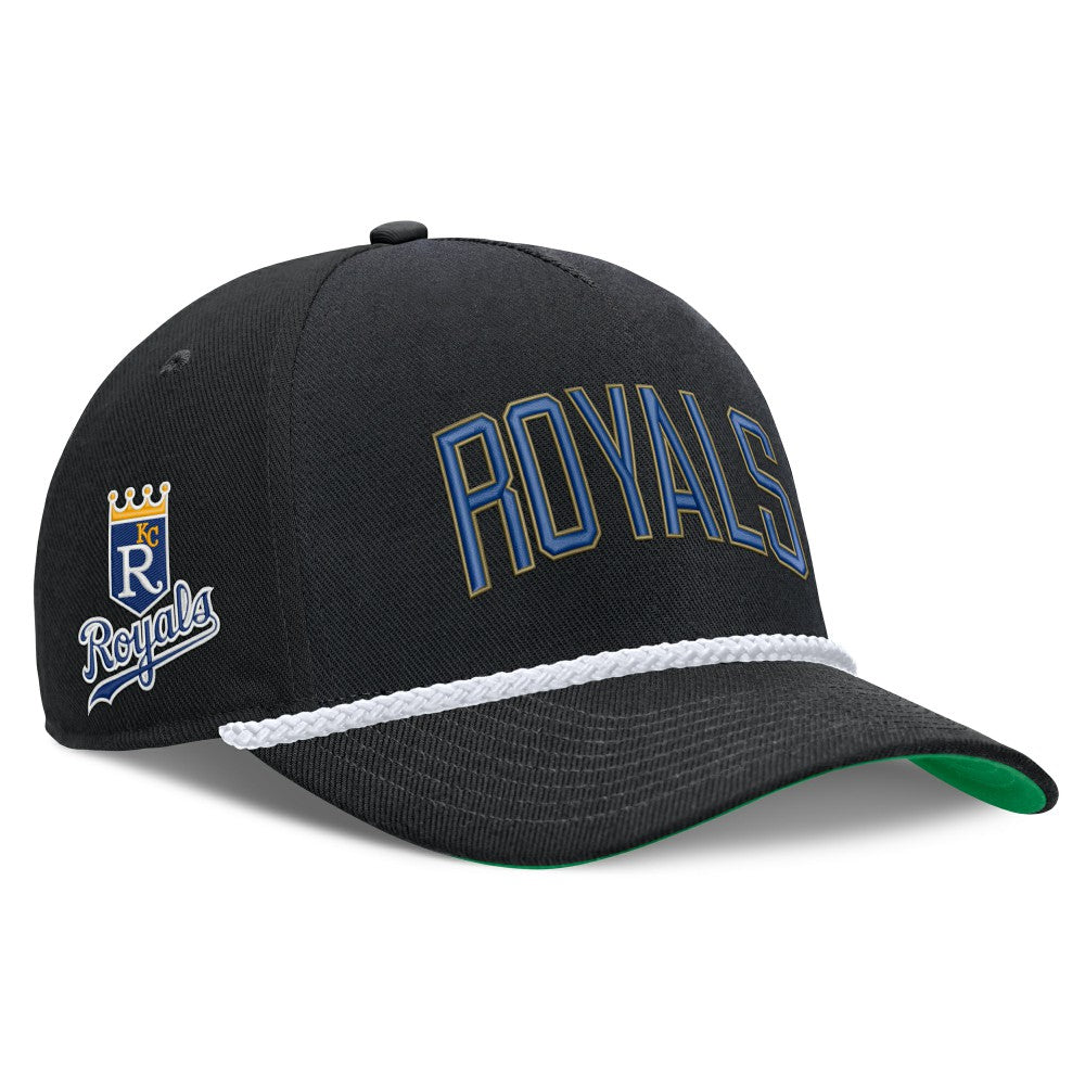 Kansas City Royals Nike Cooperstown Collection Rise Adjustable Hat - Black Hats