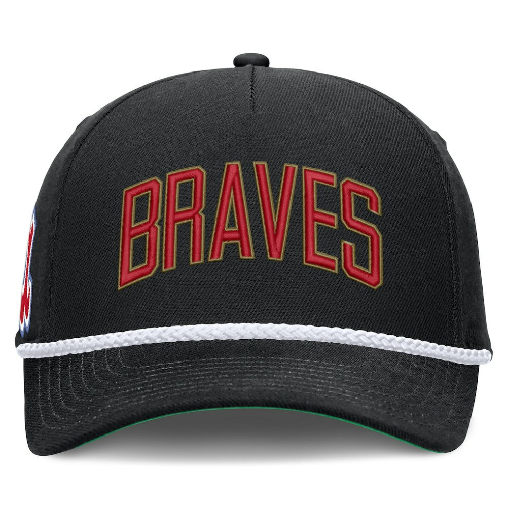 Atlanta Braves Nike Cooperstown Collection Rise Adjustable Hat - Black Hats