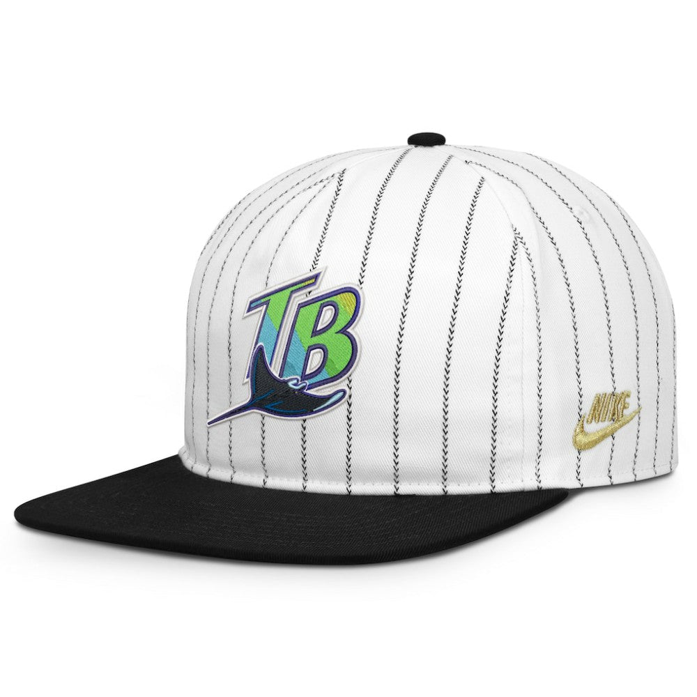 Tampa Bay Rays Nike Cooperstown Collection Pro Adjustable Hat - White/Black Hats
