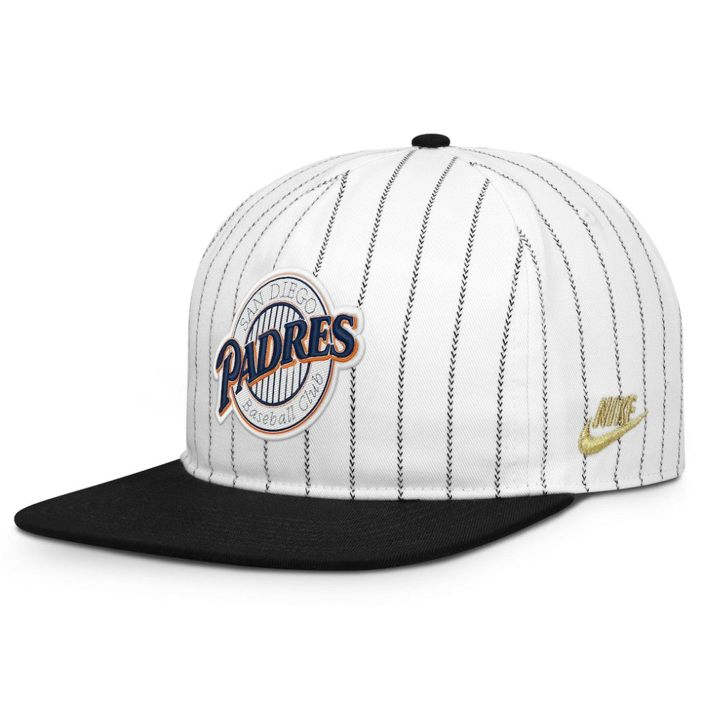 San Diego Padres Nike Cooperstown Collection Pro Adjustable Hat - White/Black Hats