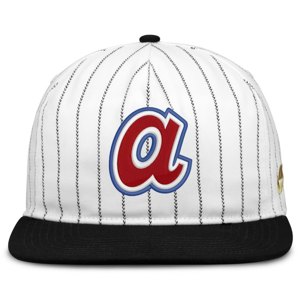 Atlanta Braves Nike Cooperstown Collection Pro Adjustable Hat - White/Black Hats