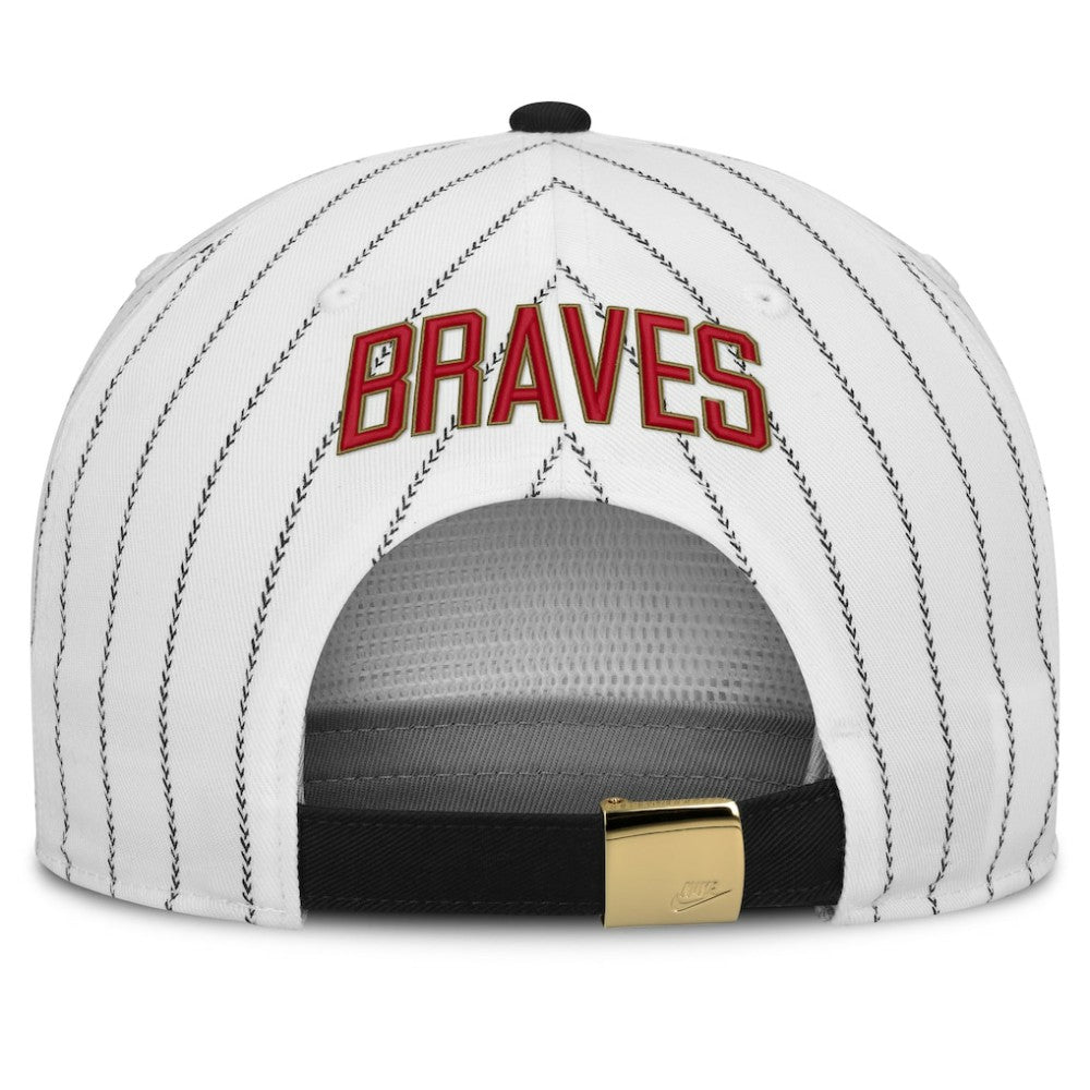 Atlanta Braves Nike Cooperstown Collection Pro Adjustable Hat - White/Black Hats