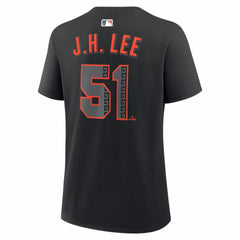 Jung Hoo Lee San Francisco Giants Nike Women's Alternate Name & Number T-Shirt - Black T-shirts