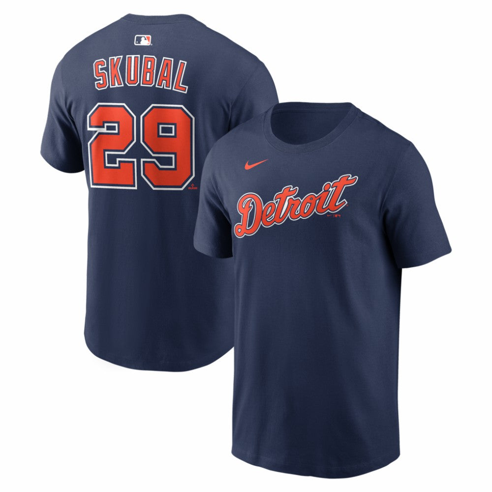Tarik Skubal Detroit Tigers Nike Name & Number T-Shirt - Navy T-shirts