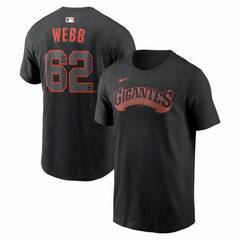 Logan Webb San Francisco Giants Nike Alternate Name & Number T-Shirt - Black T-shirts