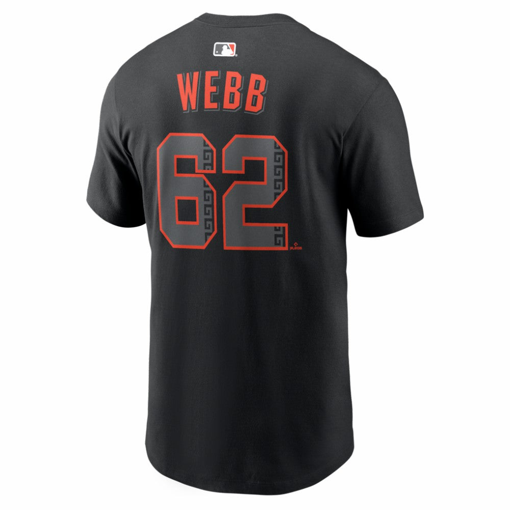 Logan Webb San Francisco Giants Nike Alternate Name & Number T-Shirt - Black T-shirts