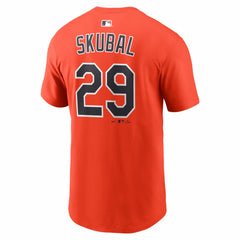 Tarik Skubal Detroit Tigers Nike Name & Number T-Shirt - Orange T-shirts