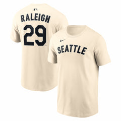 Cal Raleigh Seattle Mariners Nike Name & Number T-Shirt - Natural T-shirts