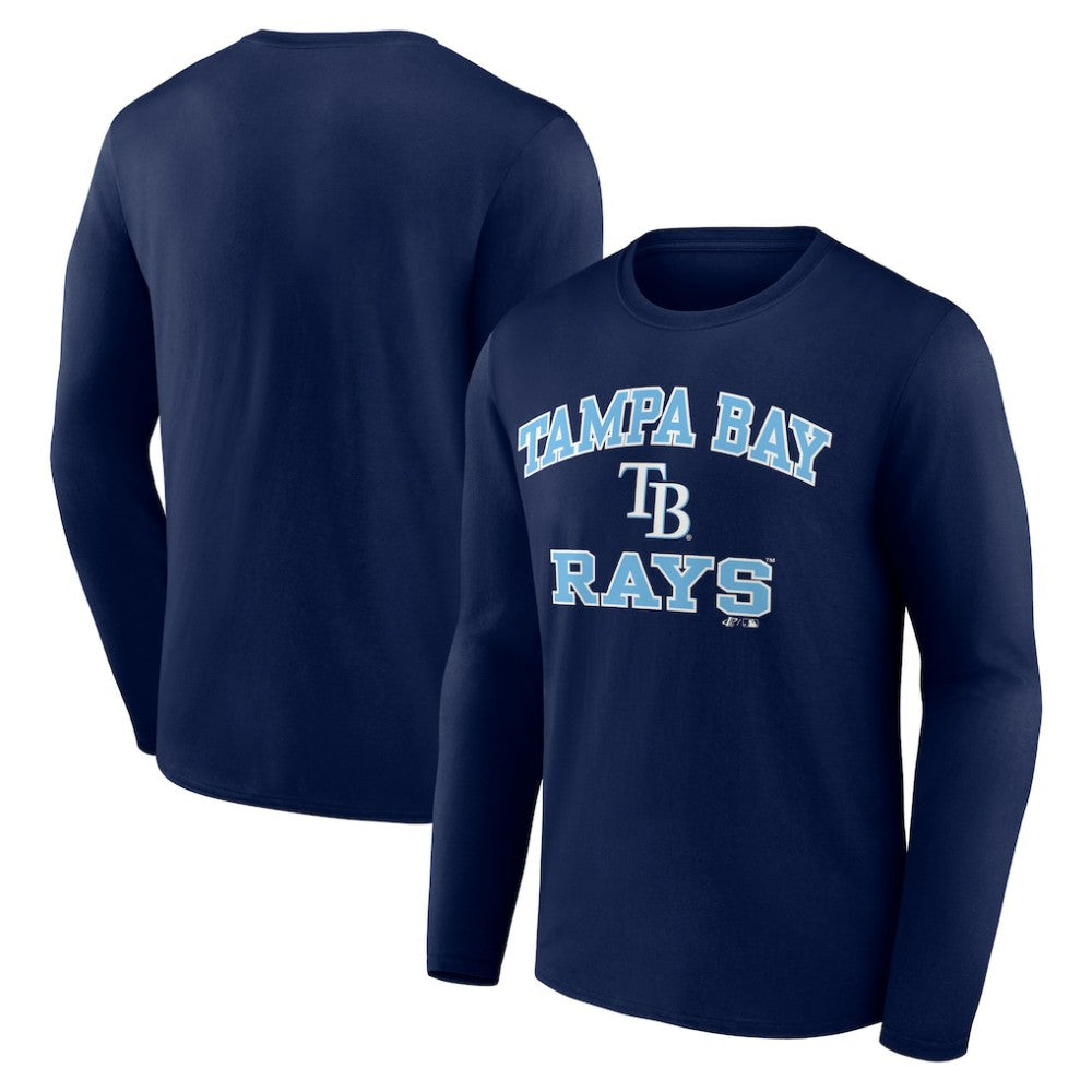 Tampa Bay Rays Logo Athletic Heart & Soul Long Sleeve T-Shirt - Navy T-shirts