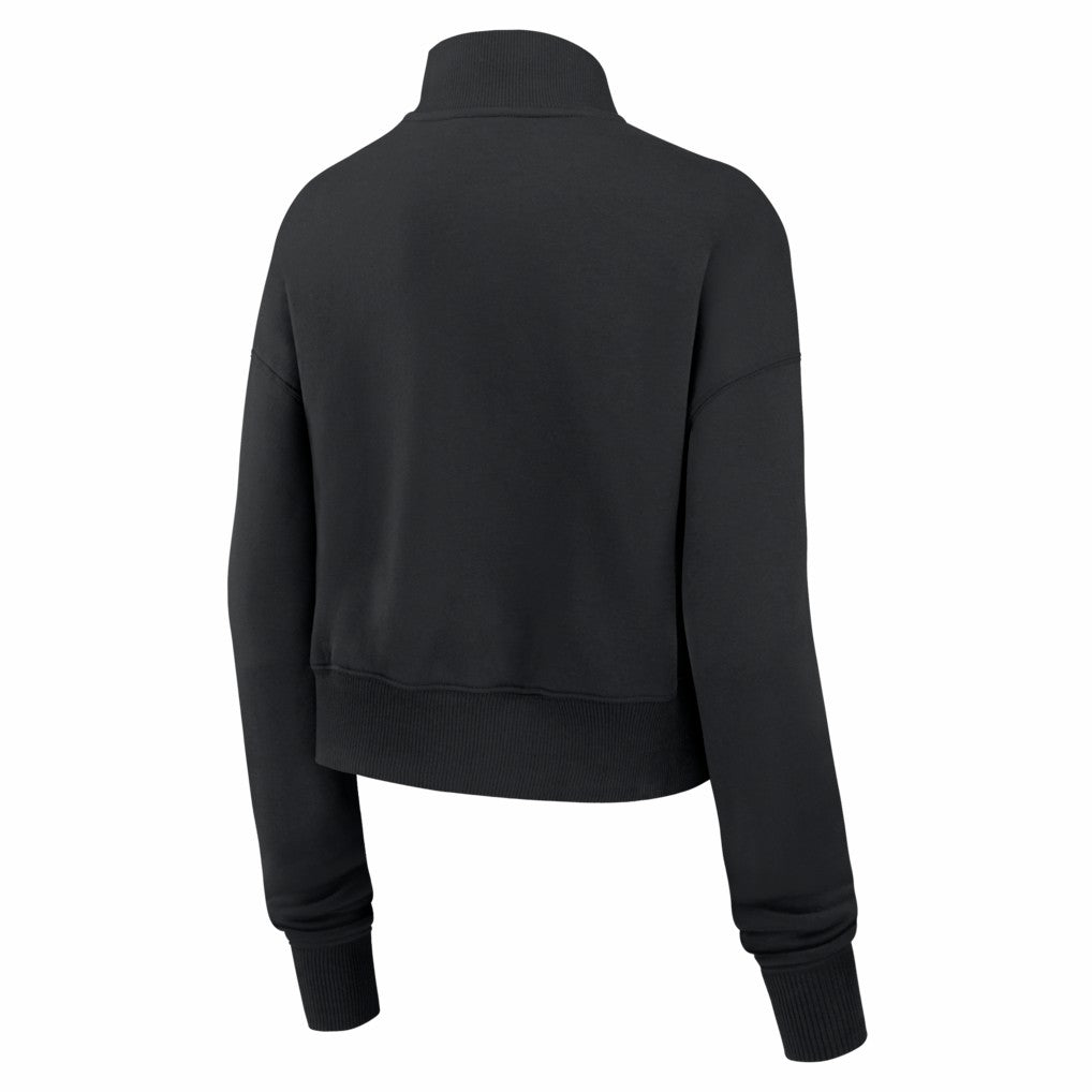 Chicago Bears Women's Legacy Phoenix Fleece Cropped Half-Zip Sweatshirt Black