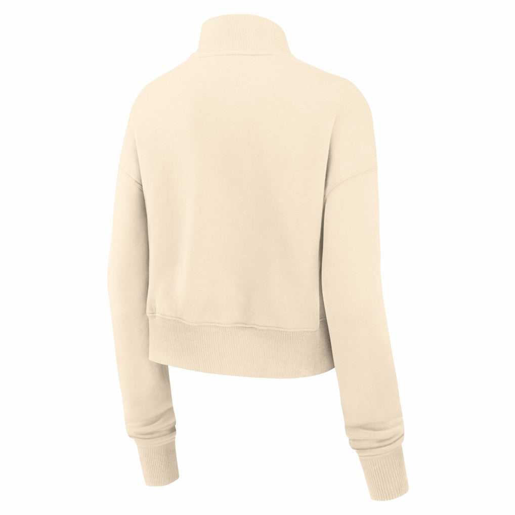 Chicago Bears Women's Legacy Phoenix Fleece Cropped Half-Zip Sweatshirt Cream