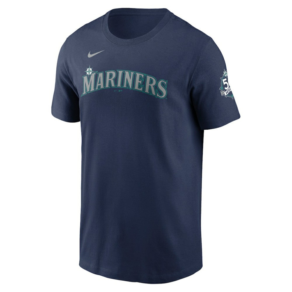 Cal Raleigh Seattle Mariners Nike 50th Season Name & Number T-Shirt - Navy T-shirts