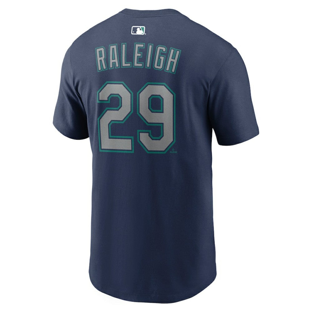 Cal Raleigh Seattle Mariners Nike 50th Season Name & Number T-Shirt - Navy T-shirts