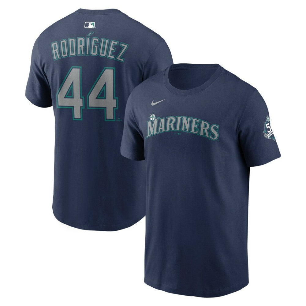 Julio Rodríguez Seattle Mariners Nike 50th Season Name & Number T-Shirt - Navy T-shirts