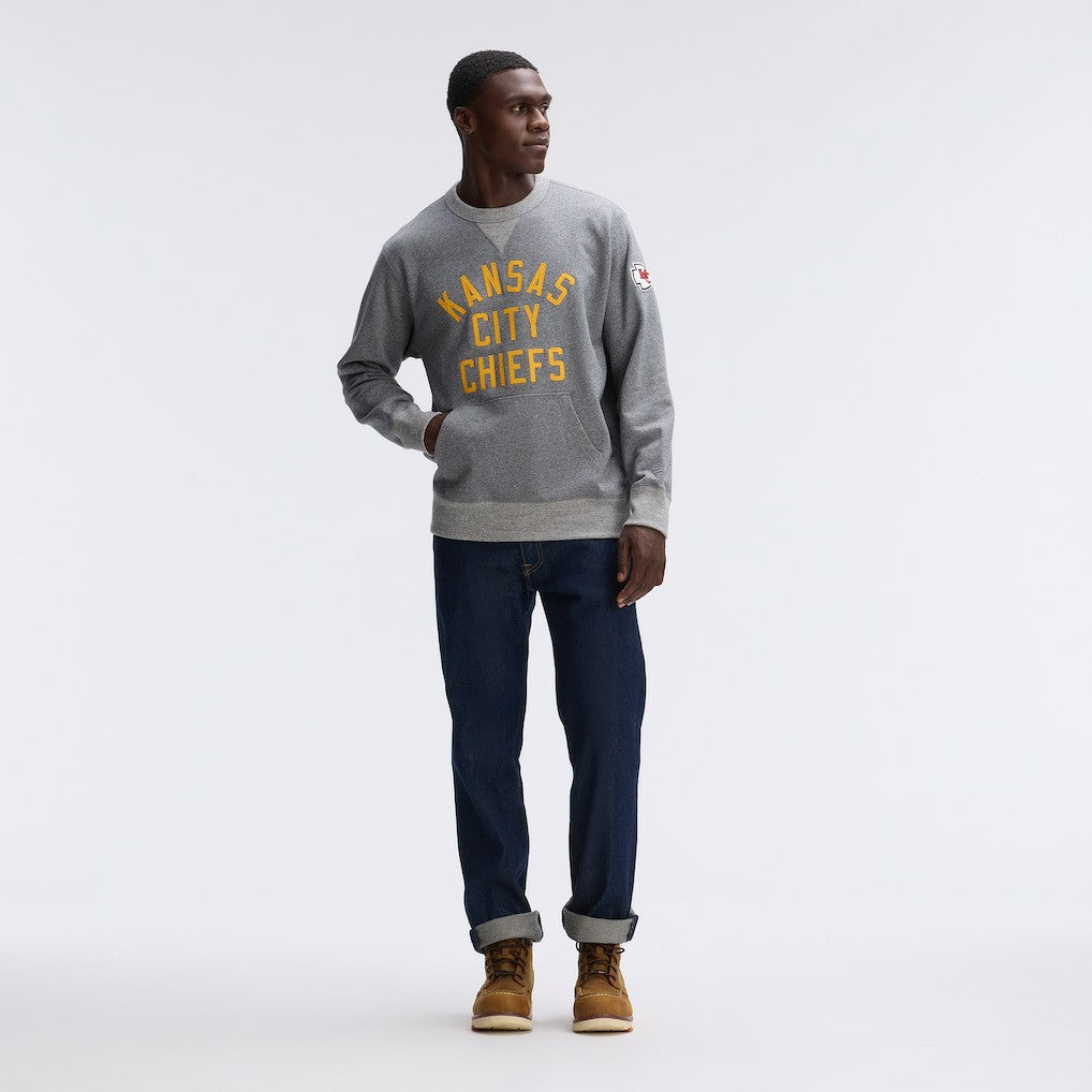 Kansas City Chiefs IconicFleece Pocket Sweatshirt Athletic Heather Gray
