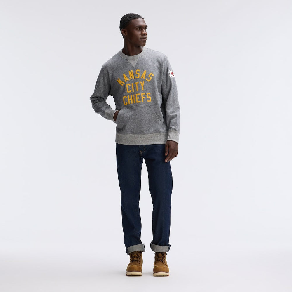 Kansas City Chiefs IconicFleece Pocket Sweatshirt Athletic Heather Gray