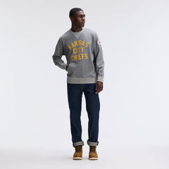 Kansas City Chiefs IconicFleece Pocket Sweatshirt Athletic Heather Gray